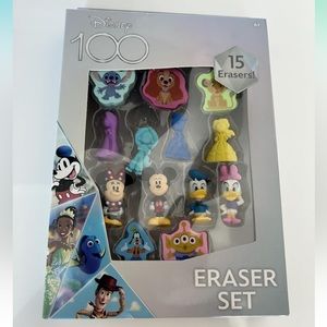 Disney 100 eraser set (15 count w/ 2 surprise characters)